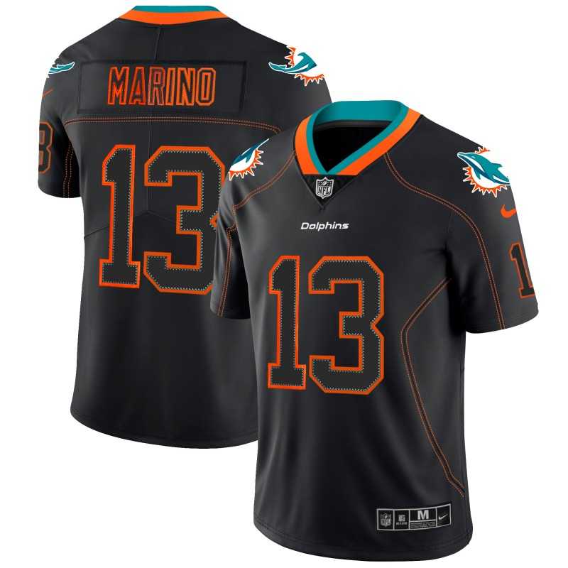 Nike Dolphins 13 Dan Marino Black Shadow Legend Limited Jersey Dyin