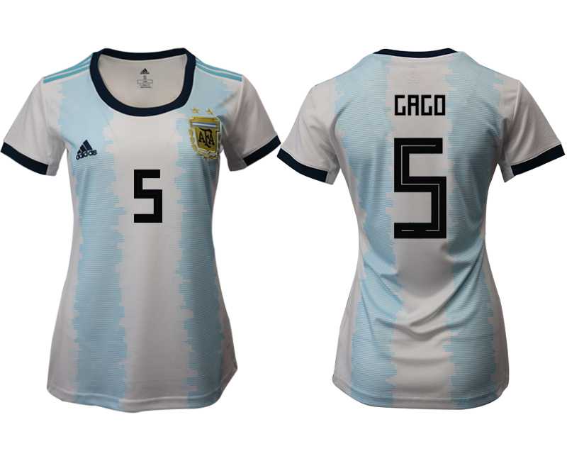Women 2019-20 Argentina 5 GAGO Home Soccer Jersey