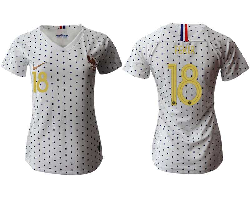 Women 2019-20 France 18 FEKIR Away Soccer Jersey