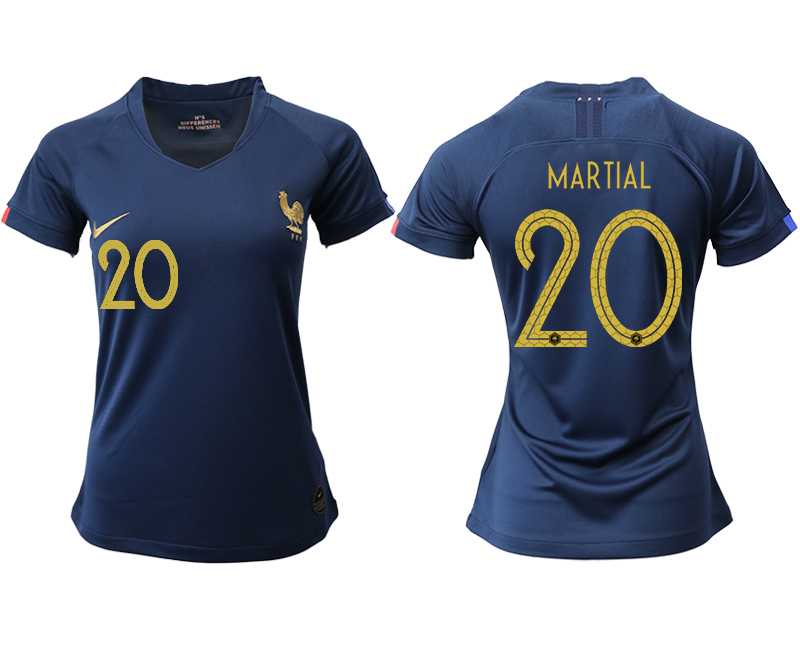 Women 2019-20 France 20 MARTIAL Homen Soccer Jersey