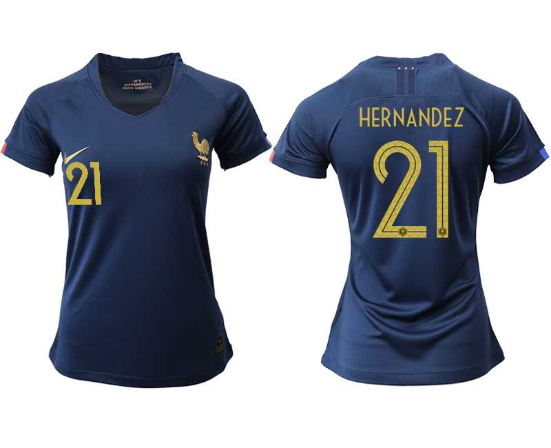 Women 2019-20 France 21 HERNANDEZ Homen Soccer Jersey