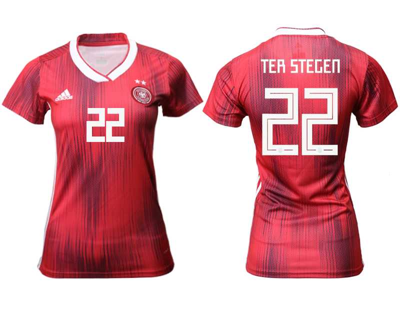 Women 2019-20 Germany 22 TER STEGEN Away Soccer Jersey