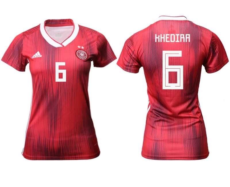 Women 2019-20 Germany 6 KHEDIRA Away Soccer Jersey