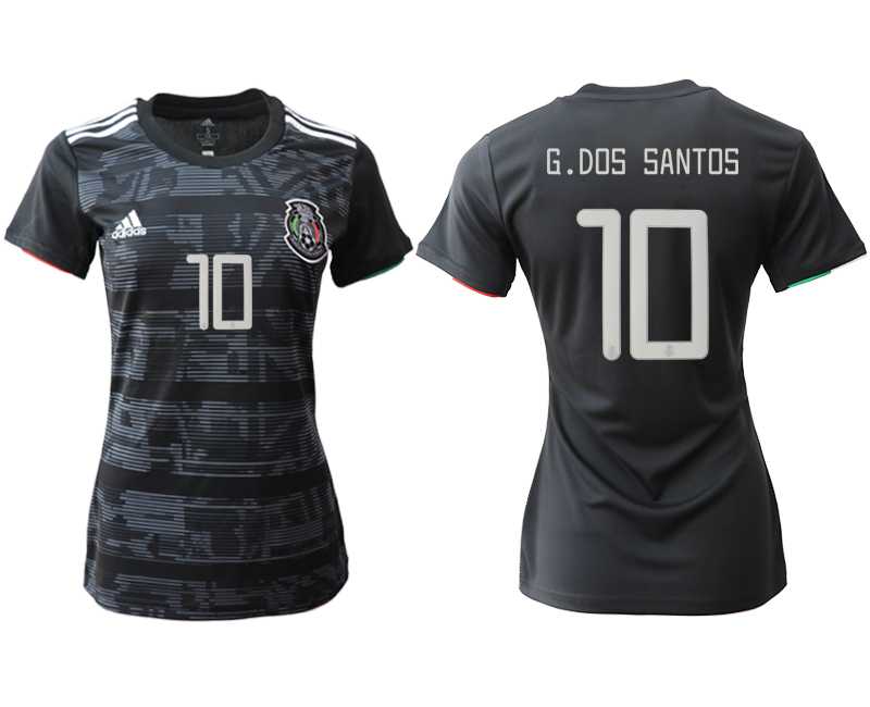 Women 2019-20 Mexico 10 G.DOS SANTOS Home Soccer Jersey