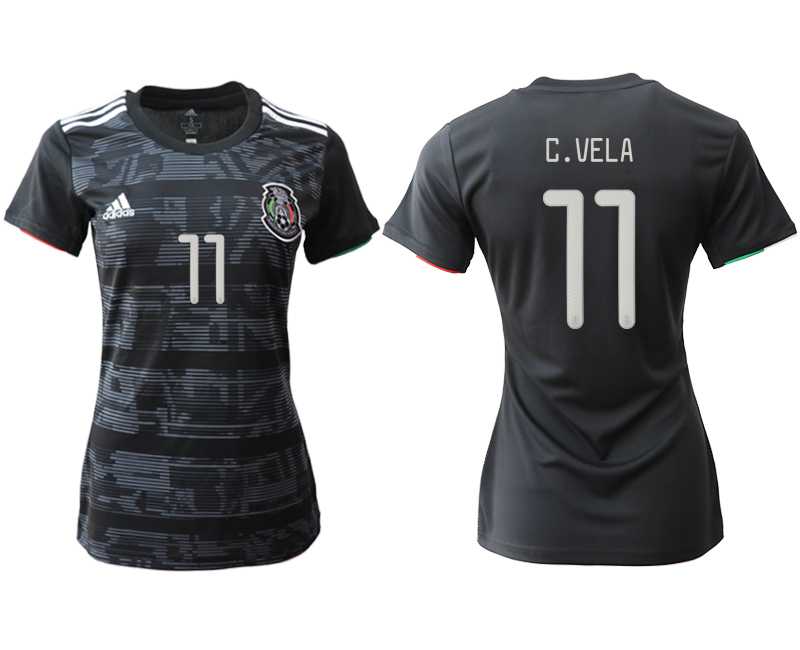 Women 2019-20 Mexico 11 C.VELA Home Soccer Jersey