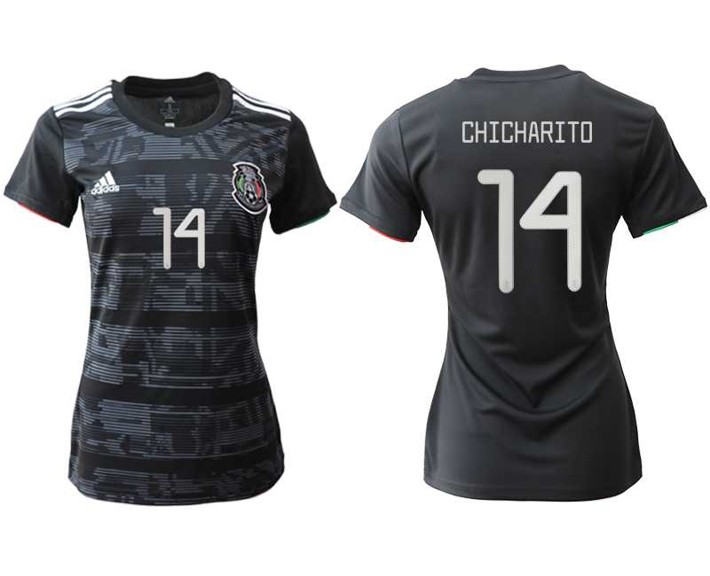 Women 2019-20 Mexico 14 CHICHARITO Home Soccer Jersey