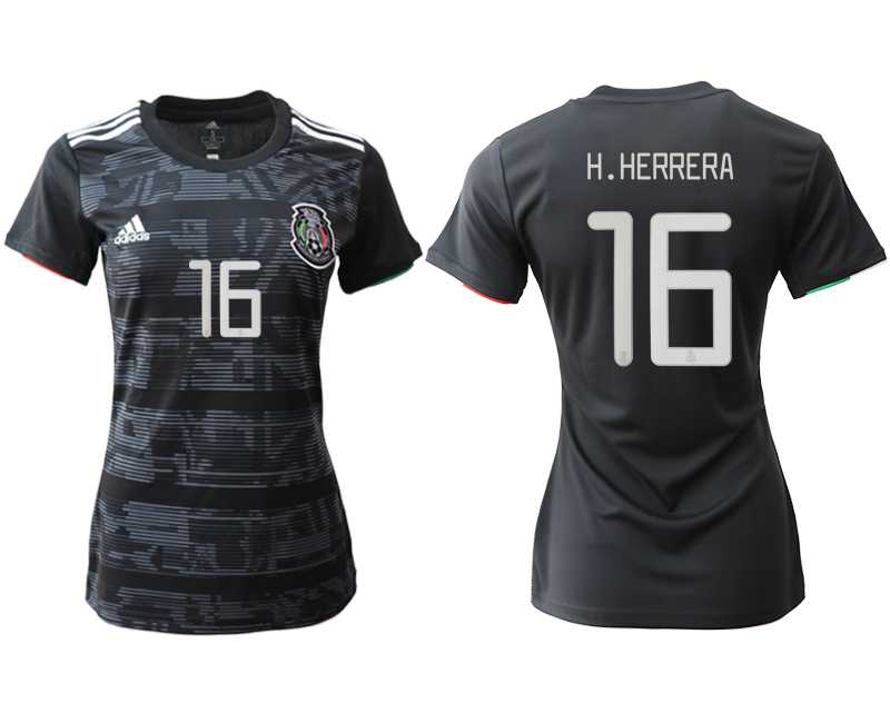 Women 2019-20 Mexico 16 H.HERRERA Home Soccer Jersey