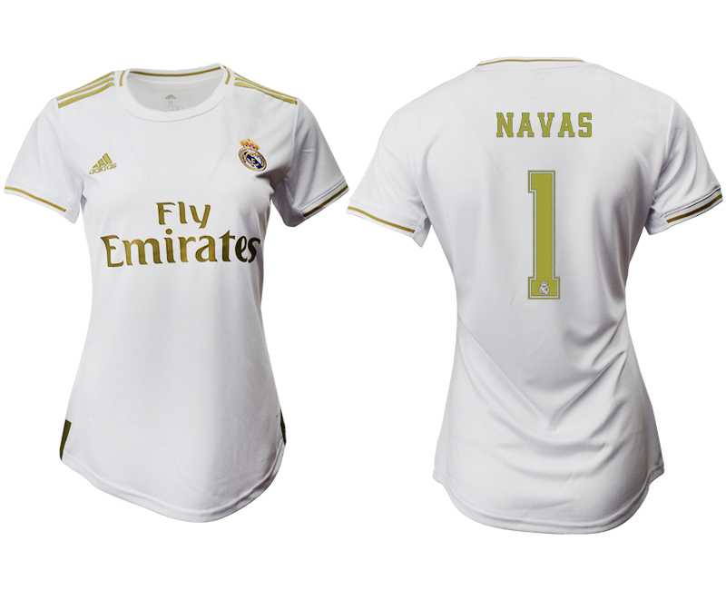 Women 2019-20 Real Madrid 1 NAVAS Home Soccer Jersey