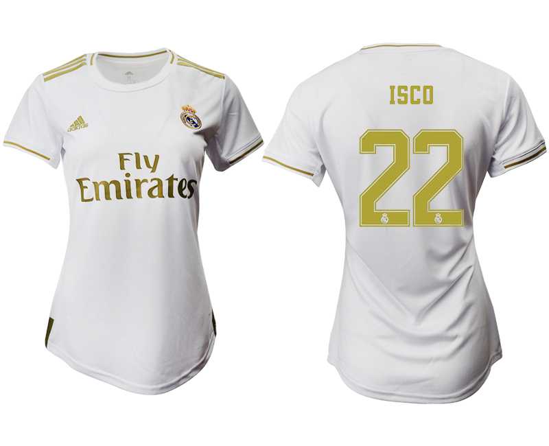Women 2019-20 Real Madrid 22 ISCO Home Soccer Jersey