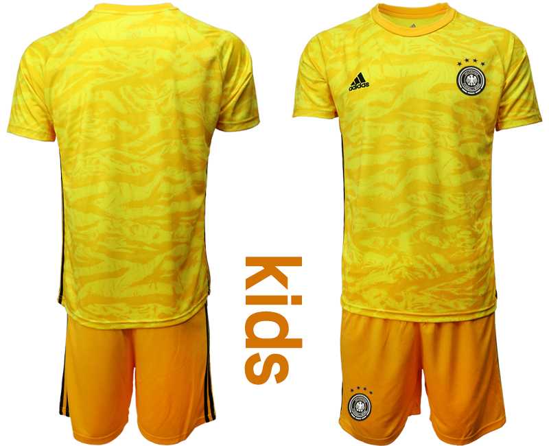 Youth 2019-20 Germany Yellow Goalkeeper Soccer Jersey