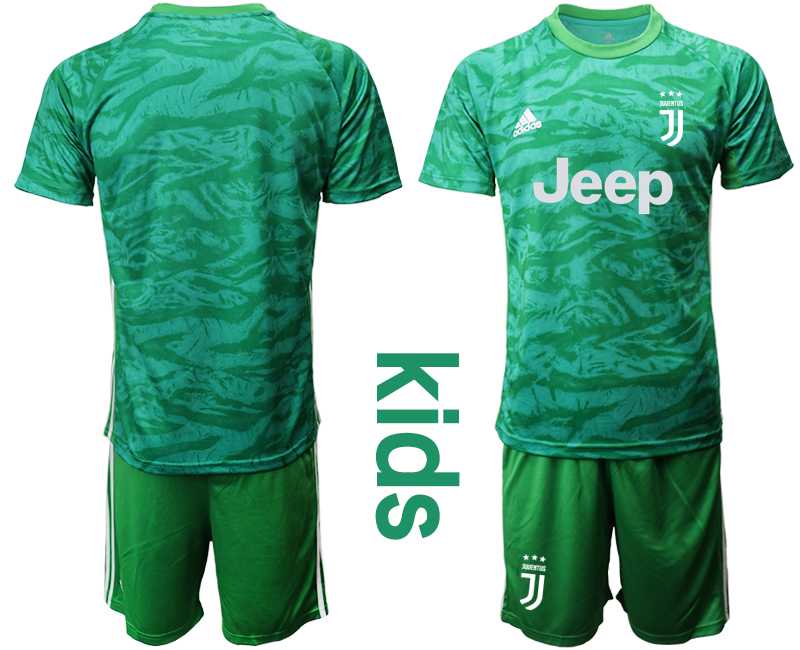 Youth 2019-20 Juventus Green Goalkeeper Soccer Jersey