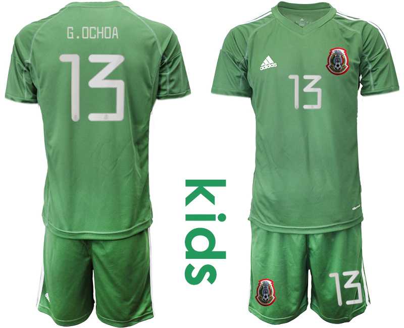 Youth 2019-20 Mexico Arm Green 13 G.OCHOA Goalkeeper Soccer Jersey