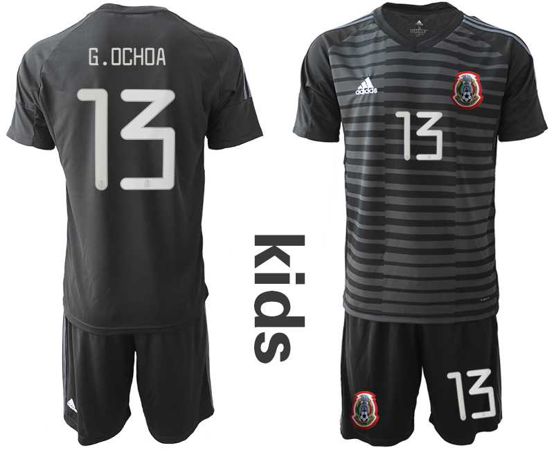 Youth 2019-20 Mexico Black 13 G.OCHOA Goalkeeper Soccer Jerseys