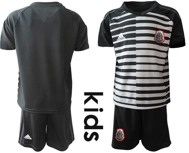 Youth 2019-20 Mexico Black Goalkeeper Soccer Jersey