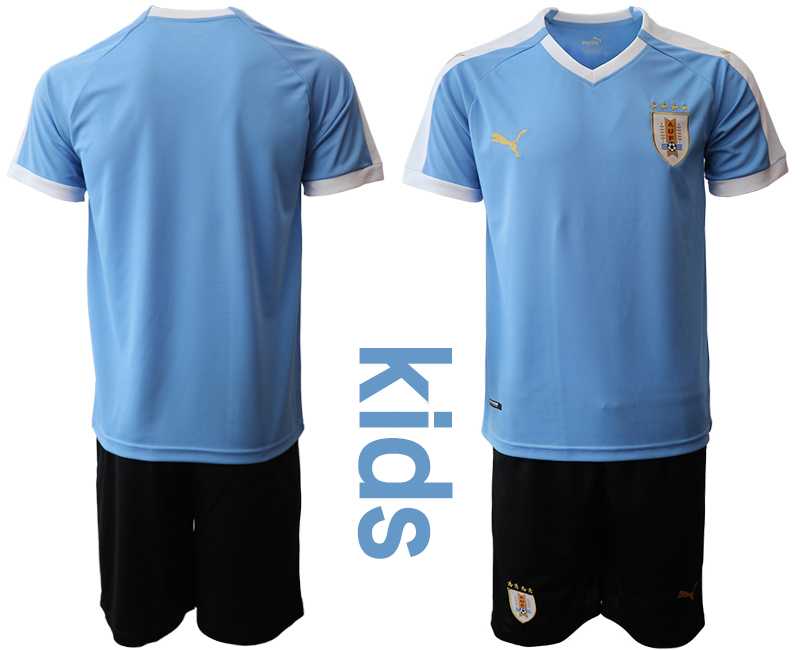 Youth 2019-20 Uruguay Home Soccer Jersey