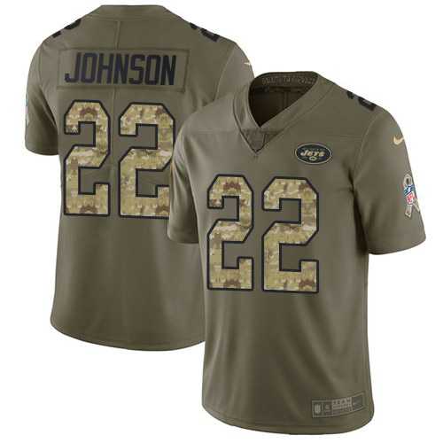 Youth Nike Jets 22 Matt Forte Olive Camo Salute To Service Limited Jersey Dyin