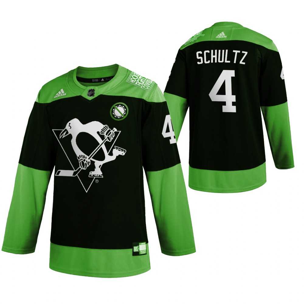 Penguins 4 Justin Schultz Green 2020 Adidas Jersey Dzhi
