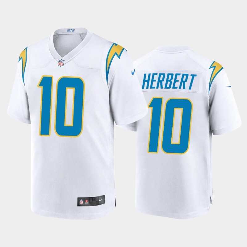 Nike Chargers 10 Justin Herbert White 2020 NFL Draft First Round Pick Vapor Untouchable Limited Jersey Dzhi