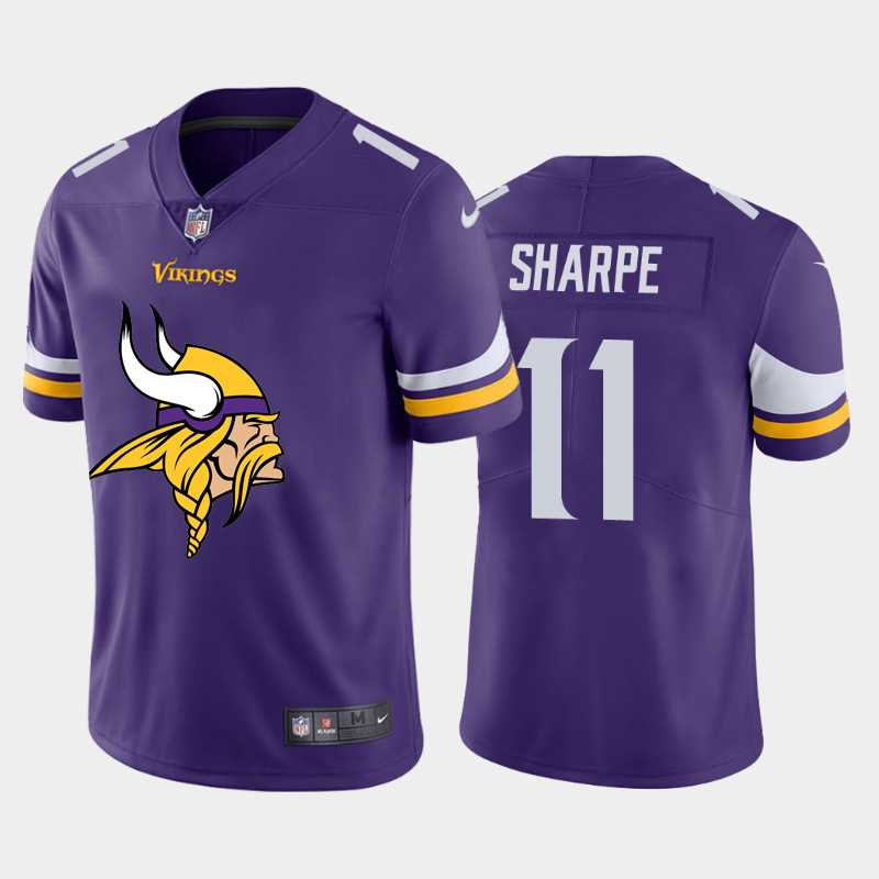 Nike Vikings 11 Tajae Sharpe Purple Team Big Logo Vapor Untouchable Limited Jersey Dzhi