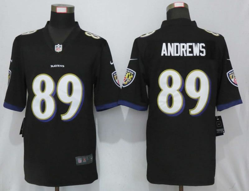 Nike Baltimore Ravens 89 Andrews Black Vapor Untouchable Limited Jersey
