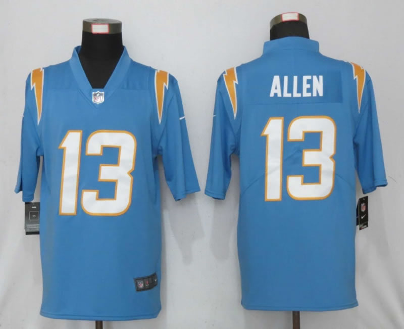 Nike Chargers 13 Allen Powder Blue Draft First Round Pick Vapor Untouchable Limited Jersey