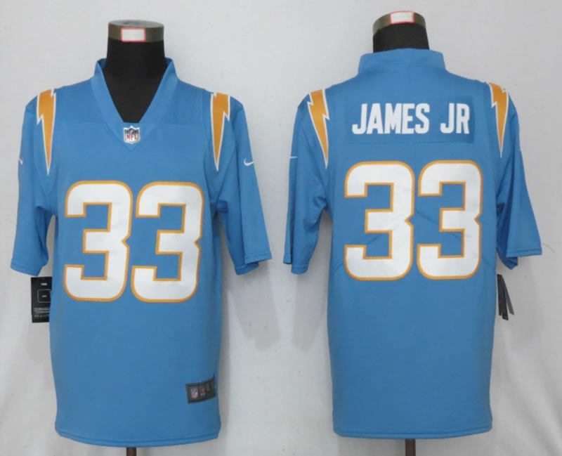 Nike Chargers 33 James jr Powder Blue Draft First Round Pick Vapor Untouchable Limited Jersey