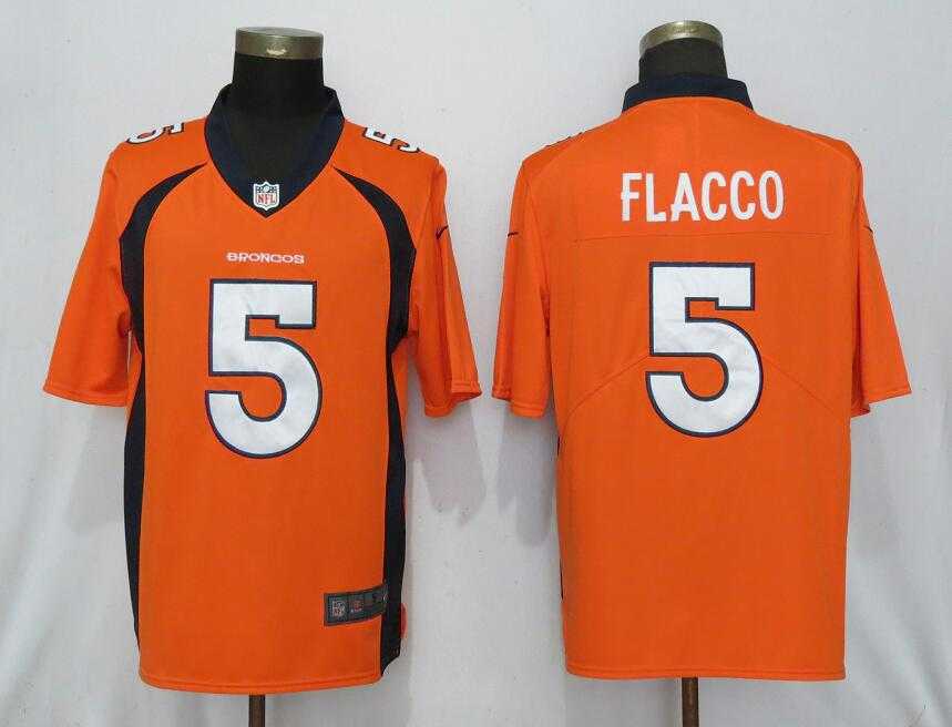 Nike Denver Broncos 5 Flacco Orange Vapor Untouchable Limited Jersey
