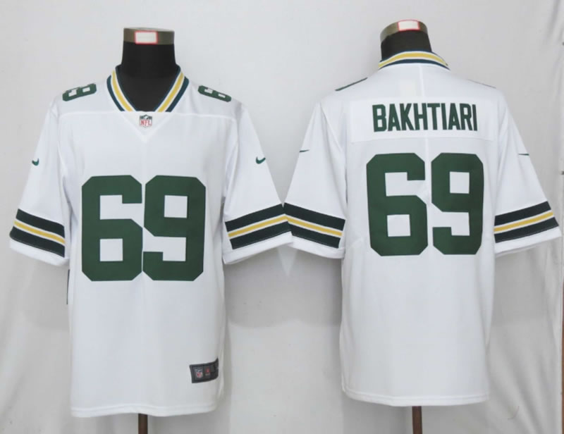 Nike Green Bay Packers 69 Bakhtiari White Vapor Untouchable Limited Jersey