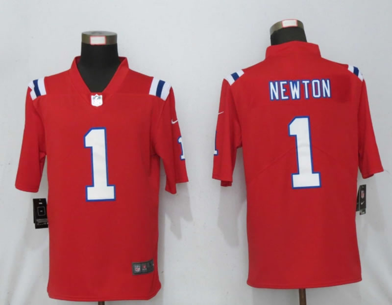Nike New England Patriots 1 Newton Nike Red Vapor Untouchable Limited Jersey