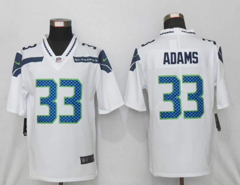 Nike Seattle Seahawks 33 Adams White Vapor Untouchable Limited Jersey