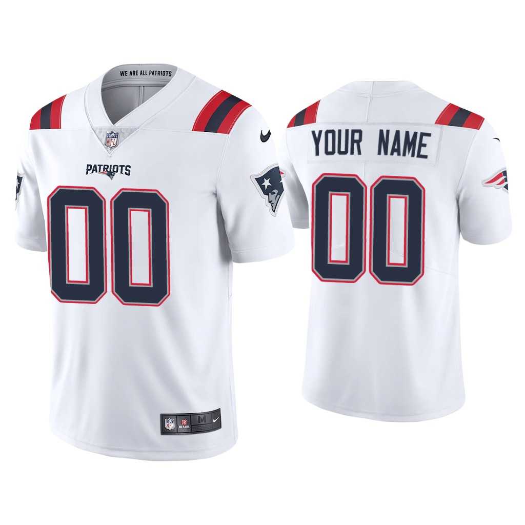 Customized Men & Women & Youth Nike Patriots White Rush Player Limited Jersey