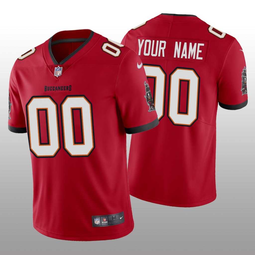 Customized Men's Nike Buccaneers New Red Vapor Untouchable Limited Jersey