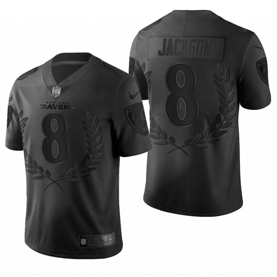 Nike Ravens 8 Lamar Jackson Black Commemorative Edition Vapor Untouchable Limited Jersey Dyin