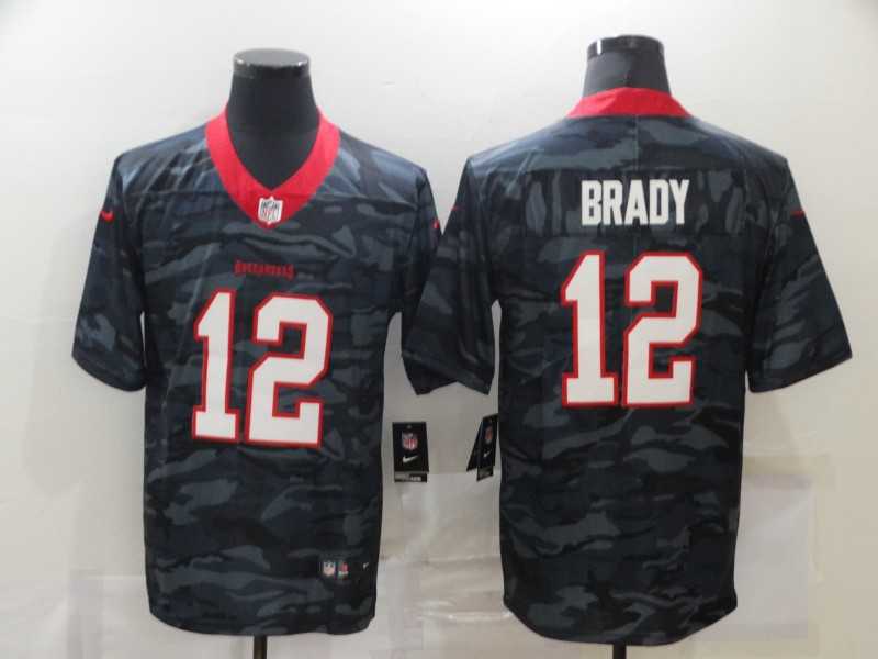 Nike Buccaneers 12 Tom Brady Black Camo Limited Jersey Dzhi
