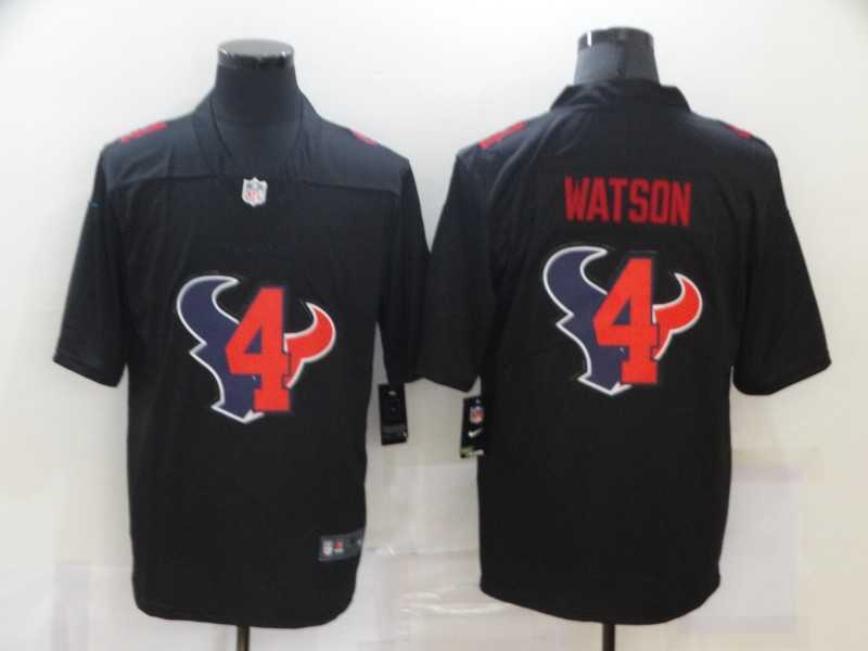 Nike Texans 4 Deshaun Watson Black Shadow Logo Limited Jersey Dzhi