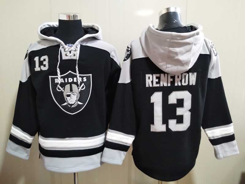 Raiders 13 Hunter Renfrow Black All Stitched Pullover Hoodie