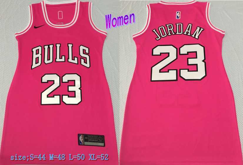 Women Bulls 23 Michael Jordan Pink Nike Swingman Jersey
