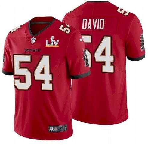 Nike Men & Women & Youth Buccaneers 54 Lavonte David Red 2021 Super Bowl LV Vapor Untouchable Limited Jersey