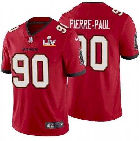 Nike Men & Women & Youth Buccaneers 90 Jason Pierre-Paul Red 2021 Super Bowl LV Vapor Untouchable Limited Jersey