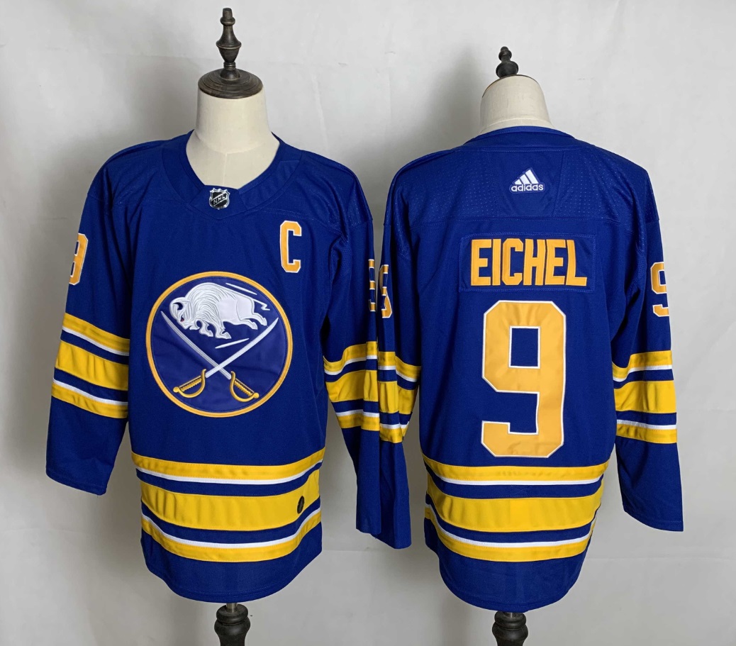 Buffalo Sabres 9 Jack Eichel Blue Adidas 2020-21 Alternate Player Jersey