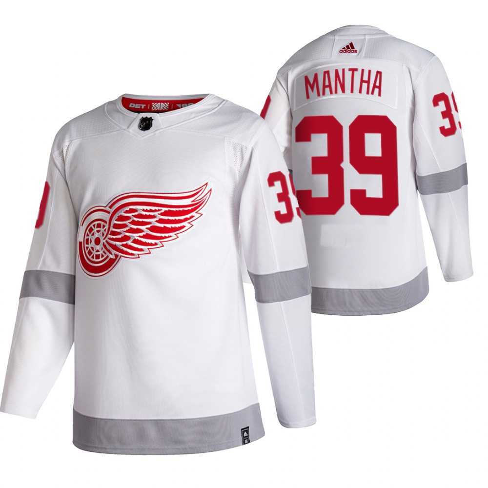 Detroit Red Wings 39 Anthony Mantha White Adidas 2020-21 Reverse Retro Alternate Jersey Dzhi