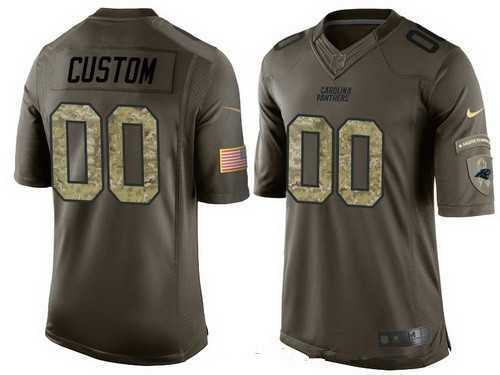 Nike Youth Carolina Panthers Customized Olive Camo Salute To Service Veterans Day Limited Jersey