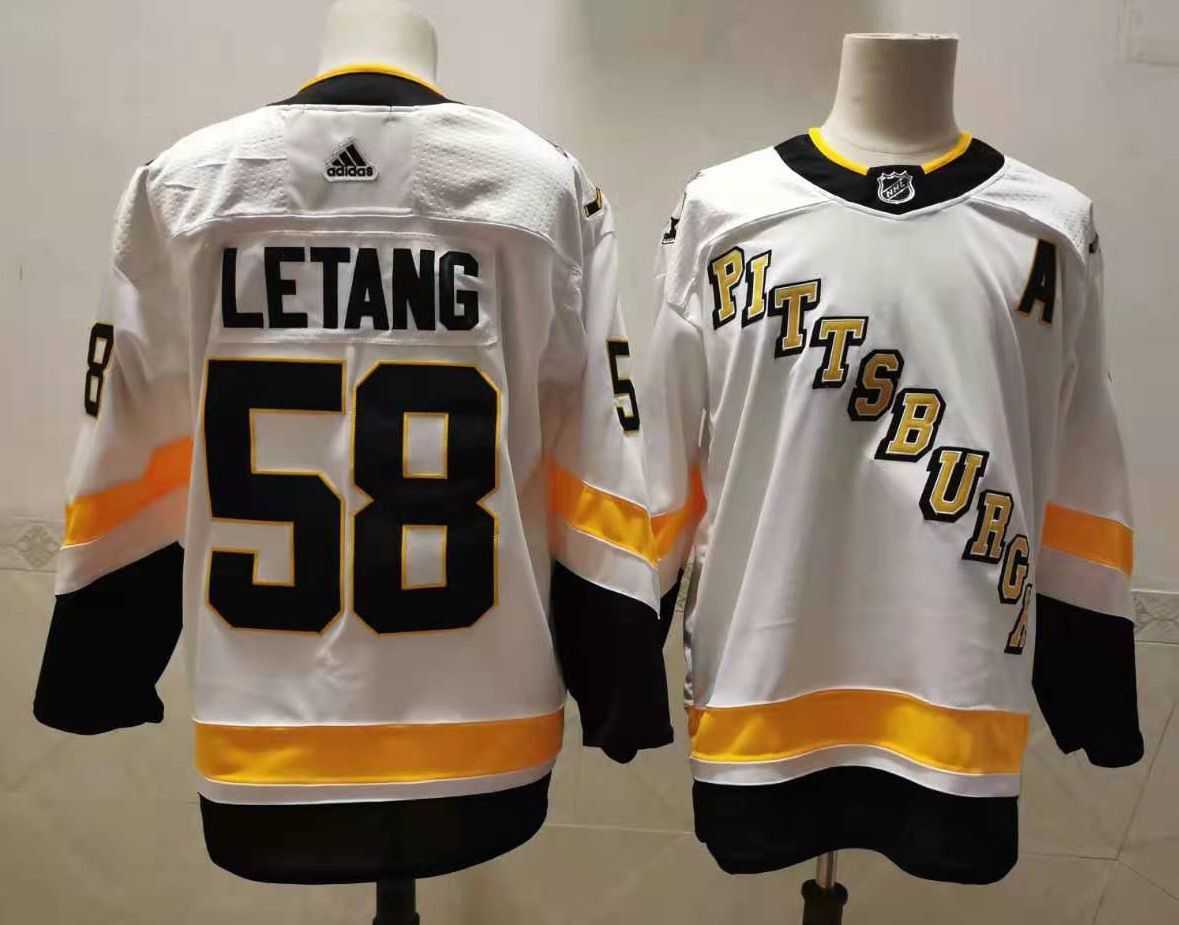 Pittsburgh Penguins 58 Kris Letang White Adidas 2020-21 Stitched Jersey