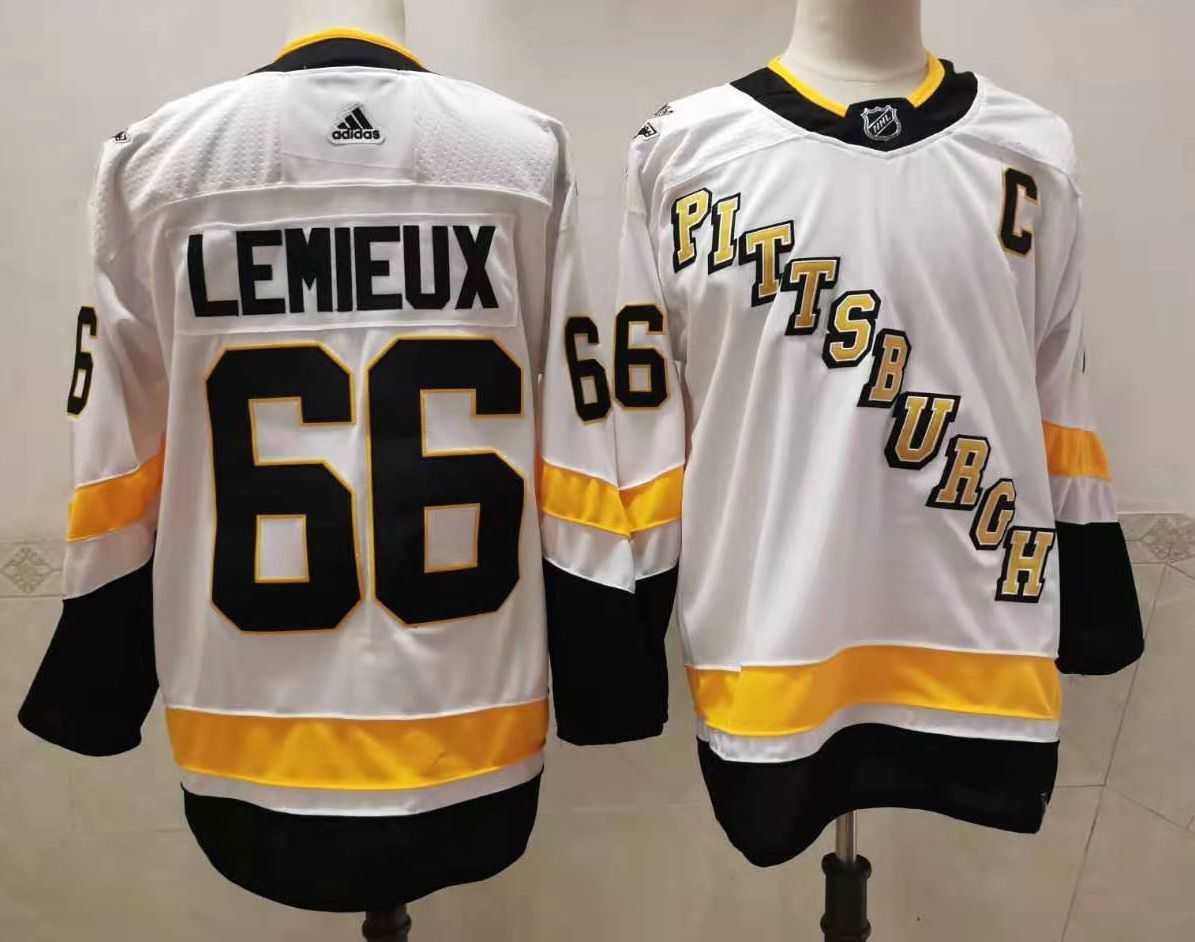 Pittsburgh Penguins 66 Mario Lemieux White Adidas 2020-21 Stitched Jersey