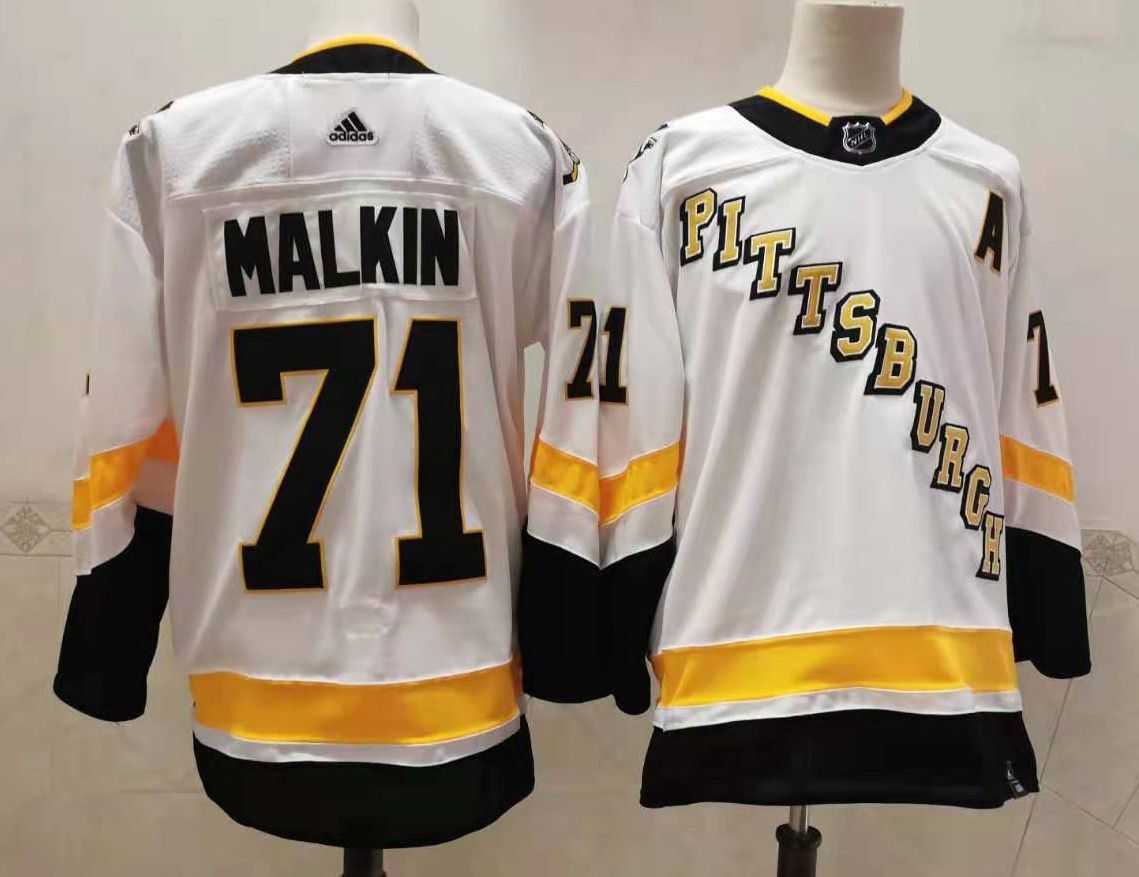 Pittsburgh Penguins 71 Evgeni Malkin White Adidas 2020-21 Stitched Jersey