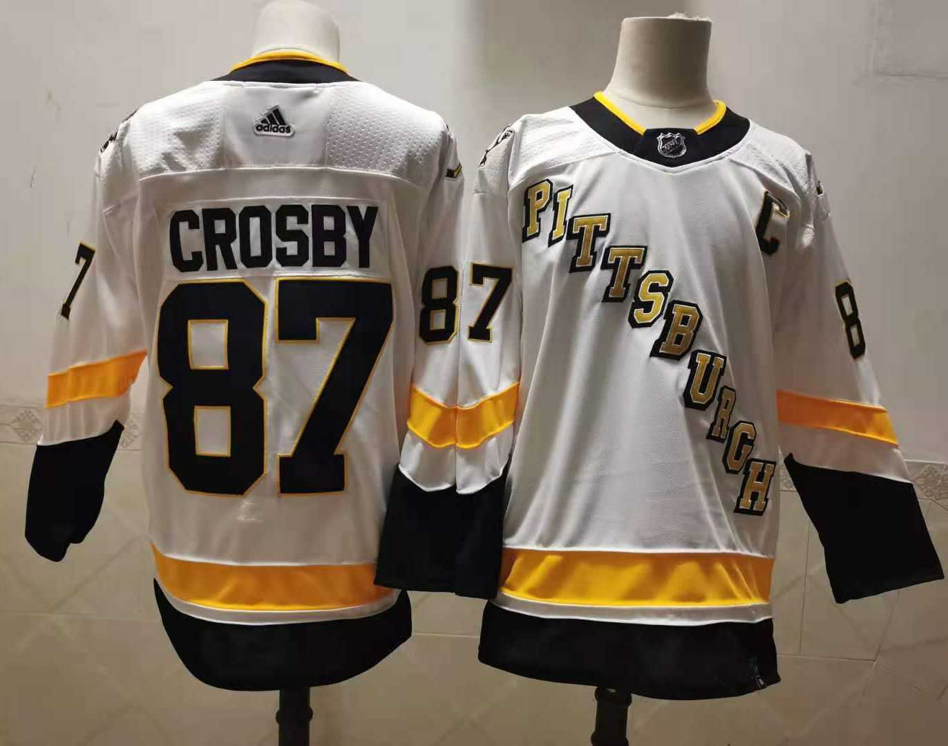 Pittsburgh Penguins 87 Sidney Crosby White Adidas 2020-21 Stitched Jersey