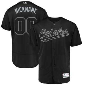Baltimore Orioles Majestic 2019 Players' Weekend Flex Base Roster Customized Black Jersey