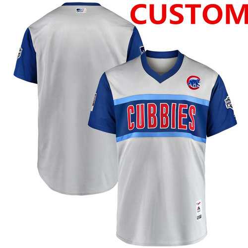 Chicago Cubs Customized Gray 2019 MLB Little League Classic Team Jersey