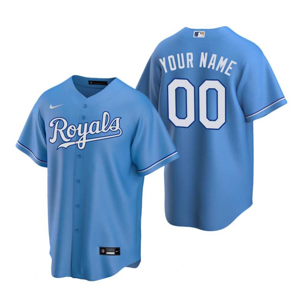 Kansas City Royals Customized Nike Light Blue Stitched MLB Cool Base Jersey