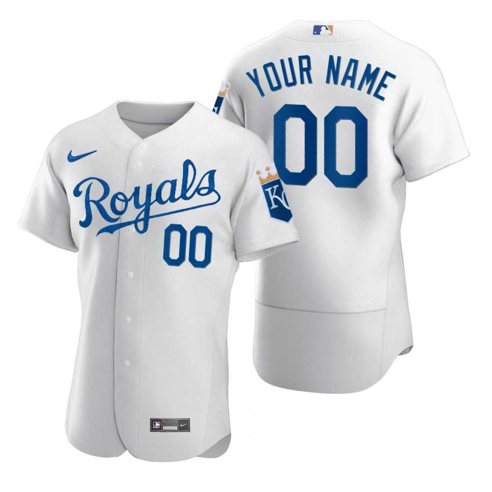 Kansas City Royals Customized Nike White 2020 Stitched MLB Flex Base Jersey